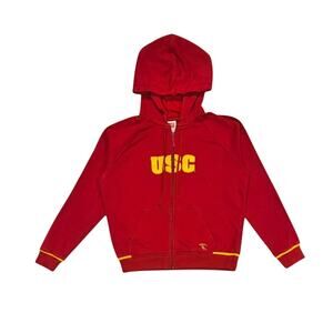 ★ USC Trojans x Nike Red Zip-Up Pullover Hoodie w/ School Logo ★